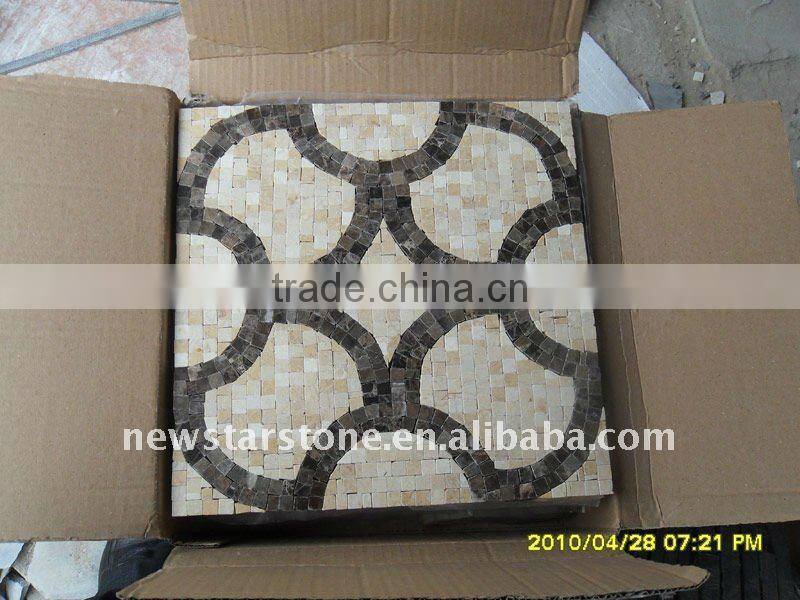 rusty travertine tumbled mosaic