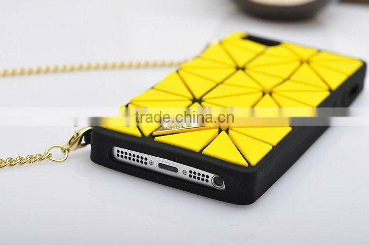 hot sell silicone case for iphone5/5s/4s fashion tartan design