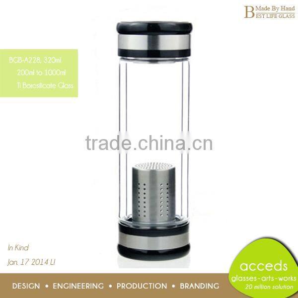 Eco-Friendly Borosilicate Drink Bottles with Filter