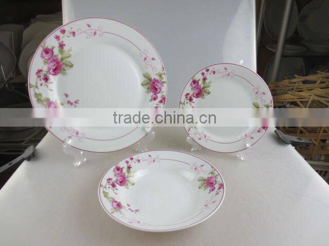 18 pcs porcelain decal dinner set