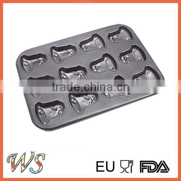 12 Cups Carbon Steel Bell-Shaped Cup Cake Bakeware