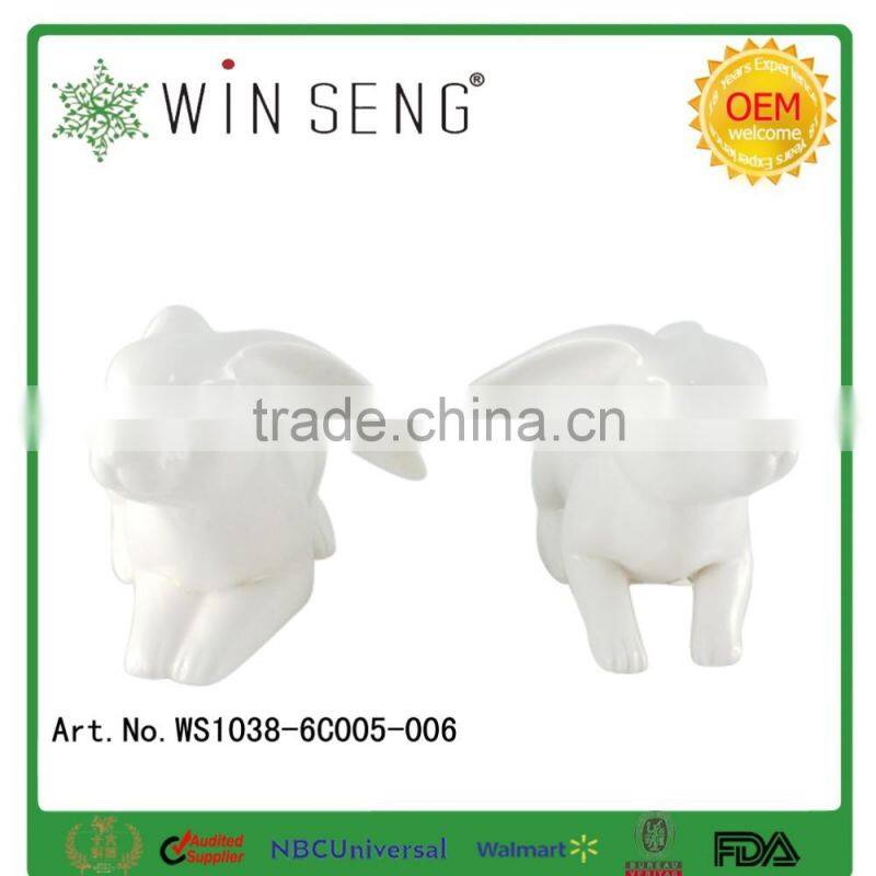 2016 Easter decoration custom cute funny ceramic easter rabbit figurines