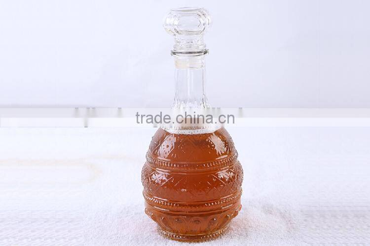 glass vodka wine bottles with cork lid TY42