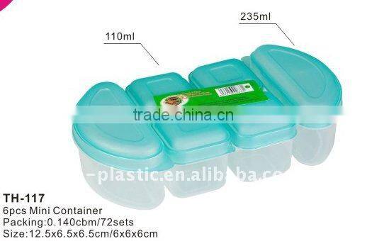 110ml BPA free food grade plastic food meal prep container storage lunch box set boite a vivres die Kasserolle