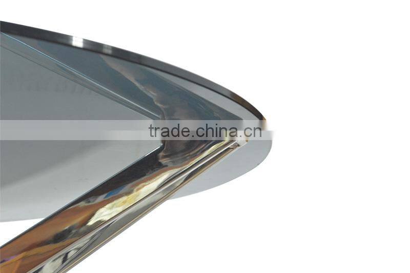 KD package Stainless steel metal base glass top coffee table