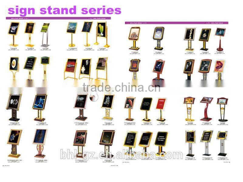 Luxury outdoor menu stand for 5 stars hotel lobby sign stand P-82
