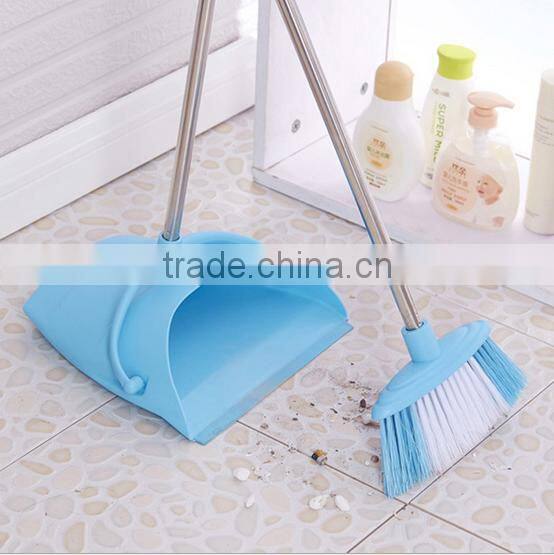 candy colour demountable plastic broom dustpan cleaning sets/long handle windproof dustpan