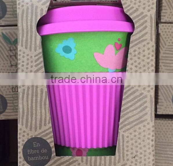 Bamboo Fiber Coffee mug with silicone band