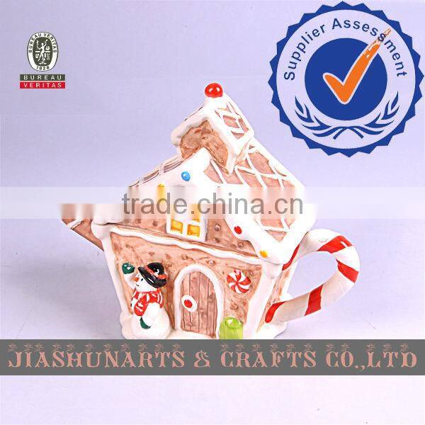 Christmas House Ceramic Water Kettle