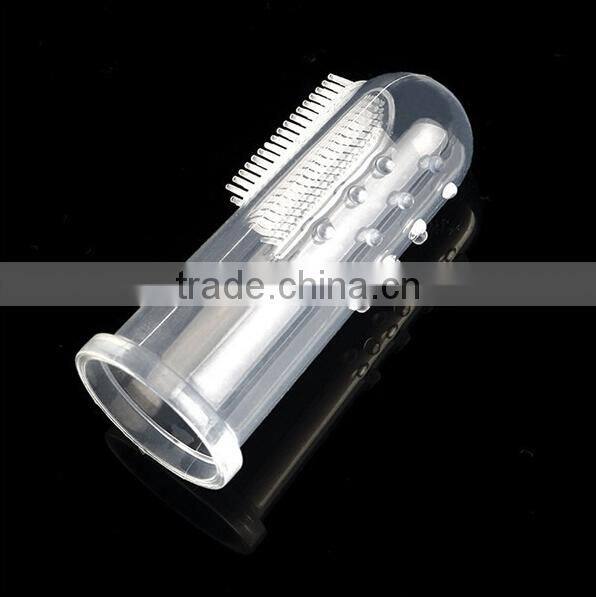 Good quality baby finger toothbrush with cover oral care products
