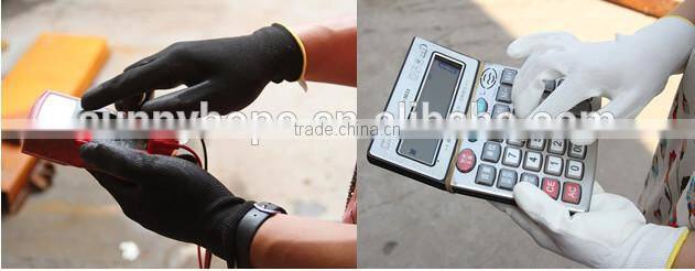 sunnyhope new design Cheap Price 13G pink PU Work Gloves
