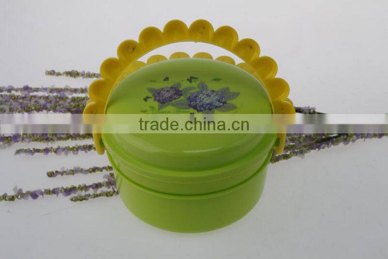 Sunflower Shaped Lunch Box With Prinitng And handle For Children