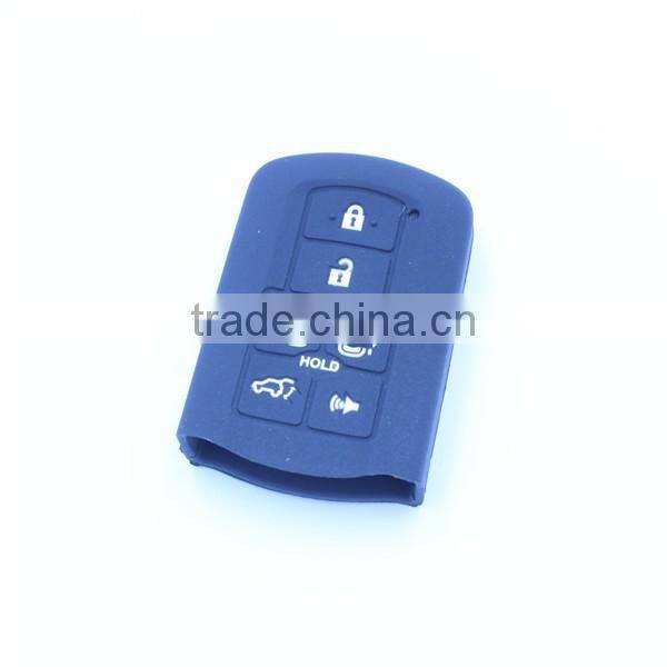 7 buttons silicone car key case, key jackets for toyota