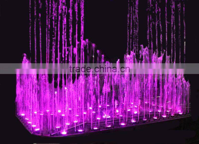 Stainless steel musical fountains with skip mode,gradual up/down or change by music