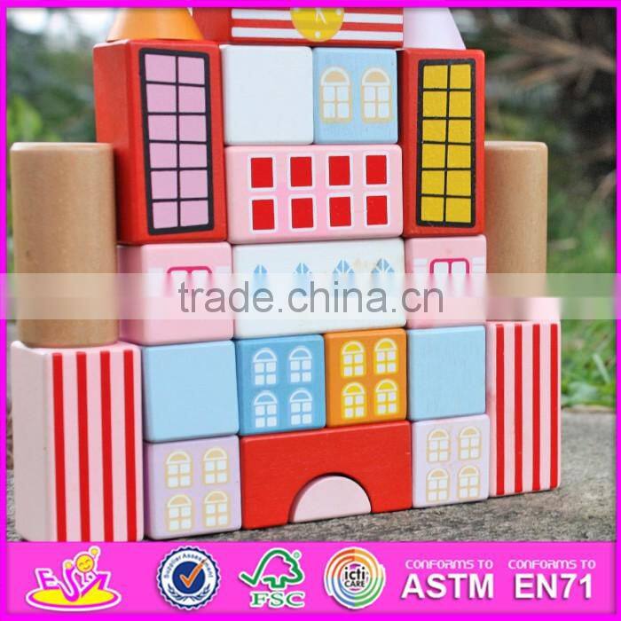 2017 new design 25 pieces educational toys wooden toddler building blocks W13A124