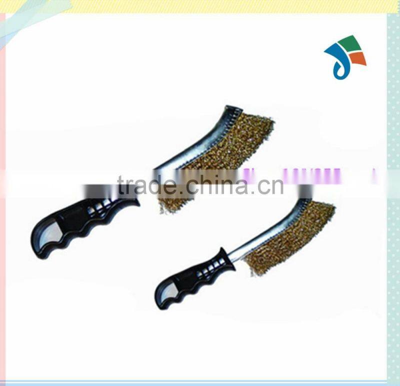 plastic handle cleaning and polishing brass wire brush