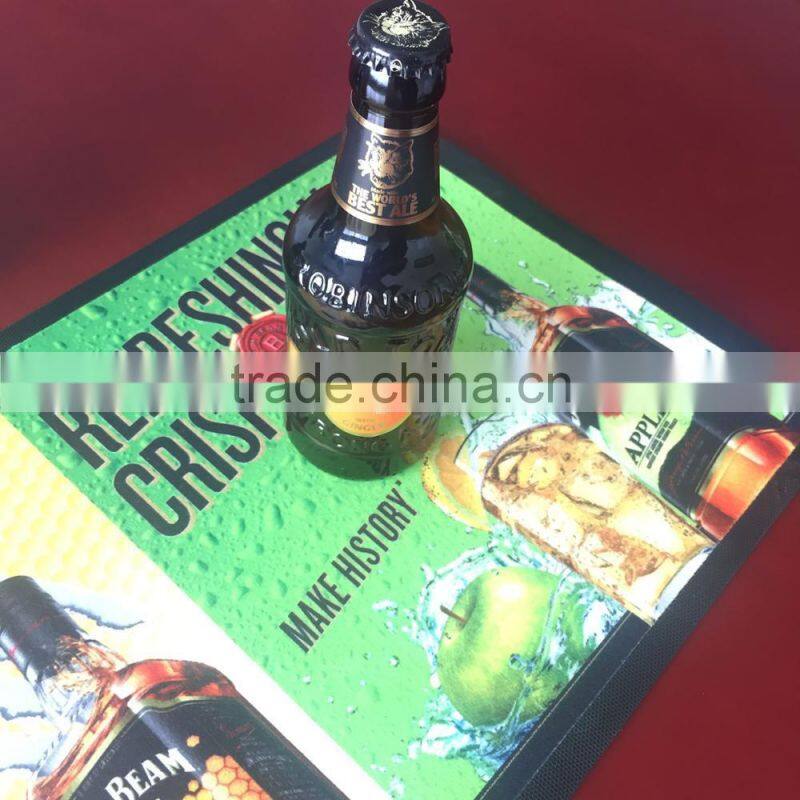 Promotional rubber non woven fabric bar mat