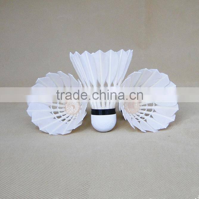 Durable goose feather shuttlecock for badminton, indoor sports factory sell directly