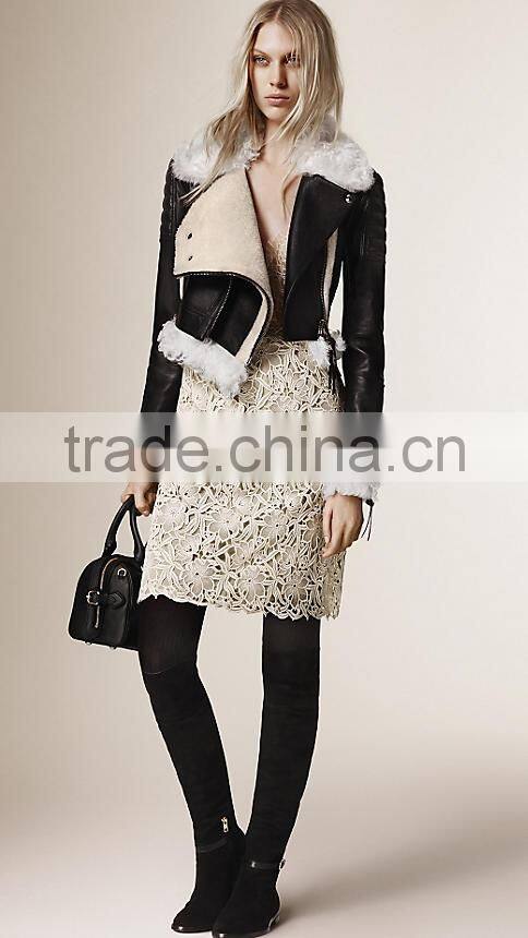 back zip closure plus size lace skirt white short with silk lining