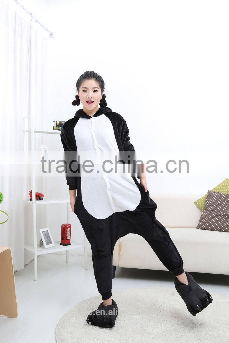 flannel cartoon adult animal jumpsuit animal pajamas jumpsuit devil design