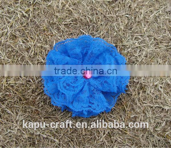 Fancy pink flower lace artificial vintage lace flowers handmade