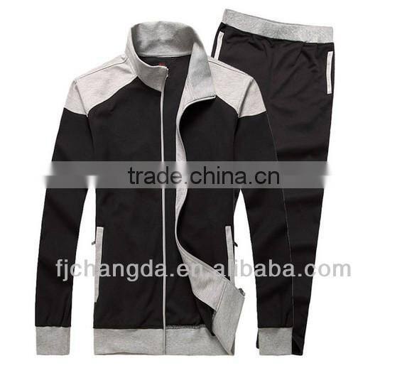 100% polyester terry hooded jogging suit