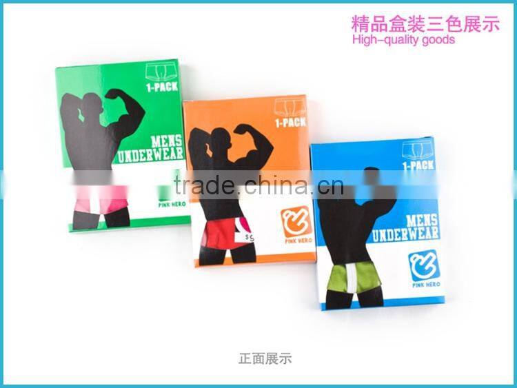 Pink Hero Mens Underwear Packaging boxes Colorful Paper Packaging Boxes