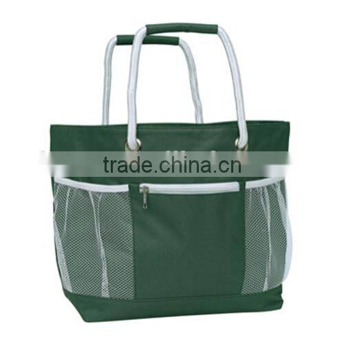 nylon shopping bag screen print with mesh pockets