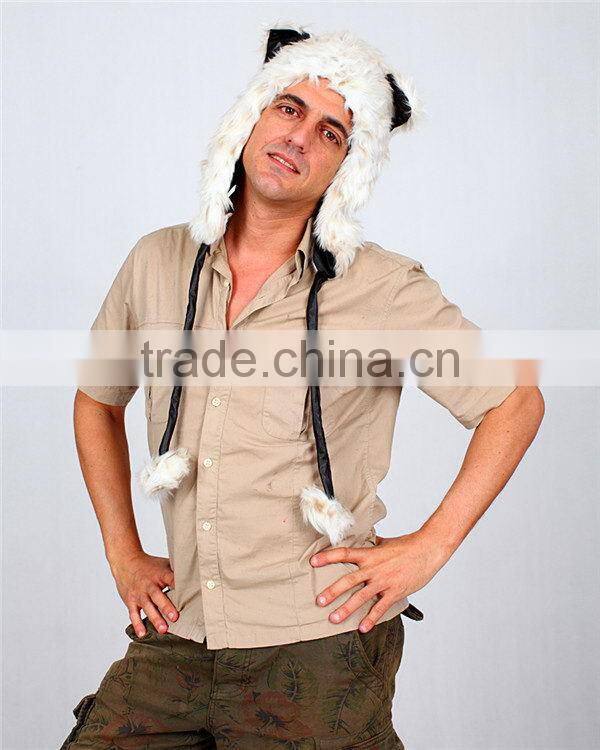 Customized hot sale keep warm free crochet animals fleece hood hat