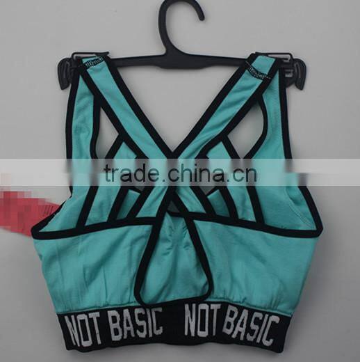 2017 sexy breathable lady sport yoga bra new design sport underwear