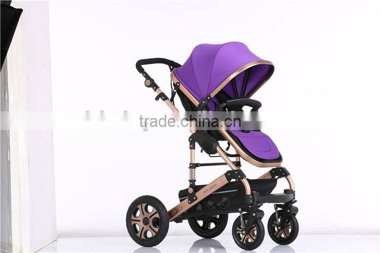Most popular good baby child products 2-in-1 aluminum 5 point safety buckle fashion stroller