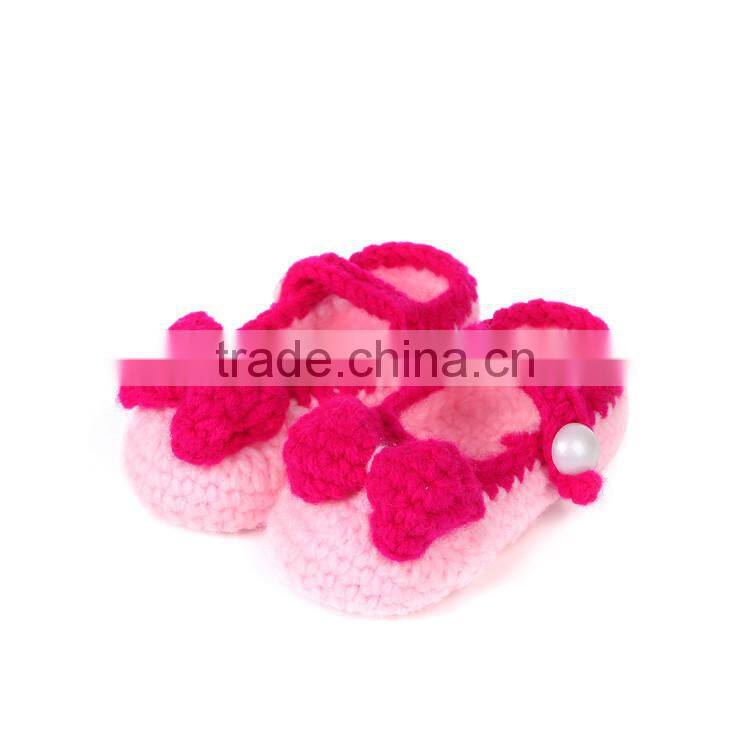 2015 New Fashion Crochet Knitted Girl Shoes