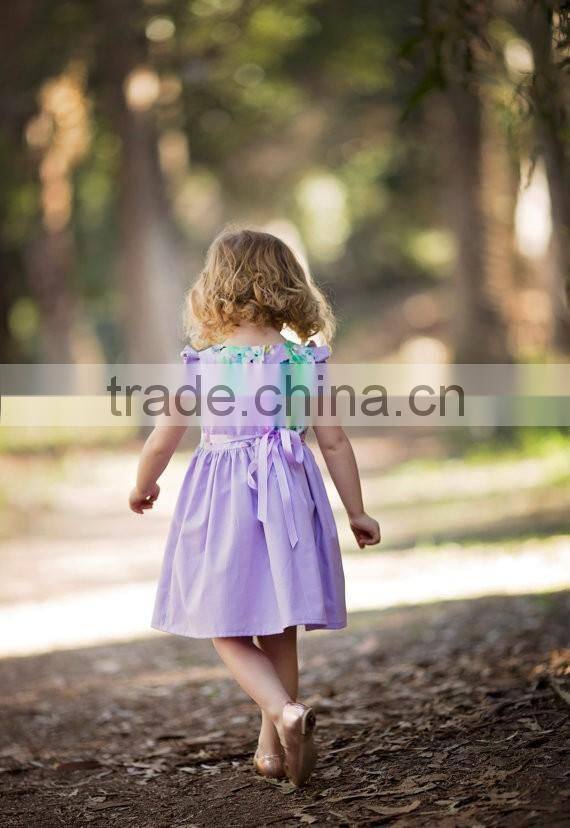 Wholesale Clothing Floral Sundress Baby Girl Party Dress Children Frocks Designs
