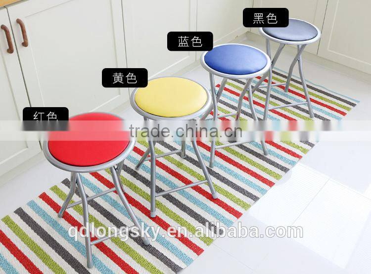 LS-9008A Hot sale top quality steel pipe cheap PU folding stool leather event chair wholesale metal folding chair