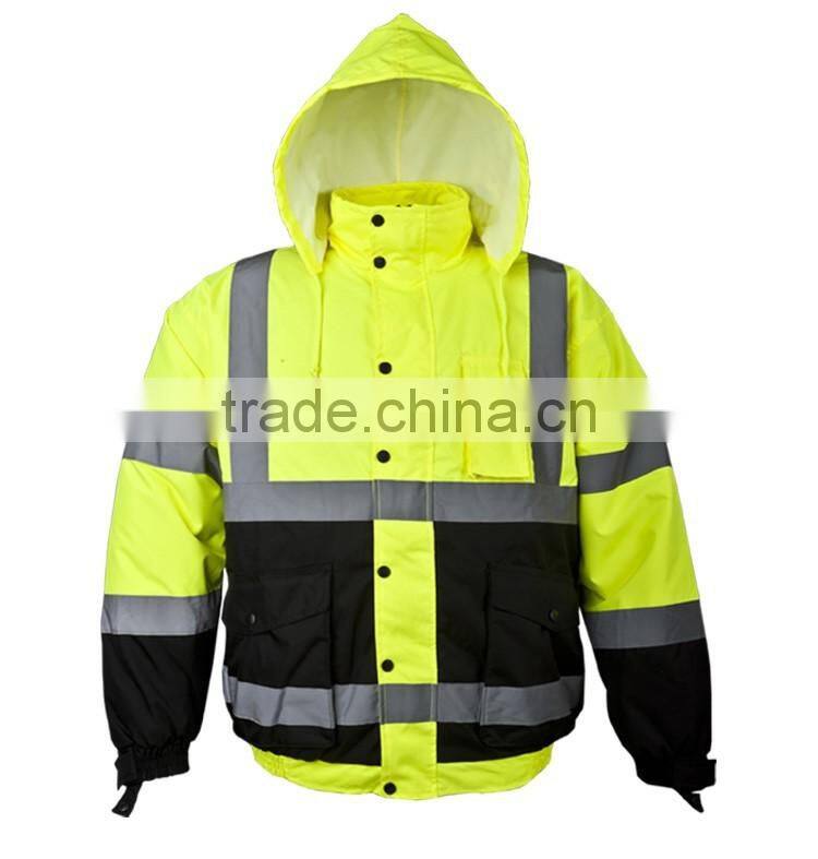 mens wholesale 300D oxford bomber jacket with reflective tape
