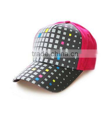 Summer shiny color plaid baseball cap unique stylish baseball caps