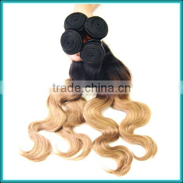 Alibaba Two Tone Ombre Hair Weaves 100% Human Braiding Hair Brazilian Remy Hair Body Wave Extension New Fashion For Your Beauty