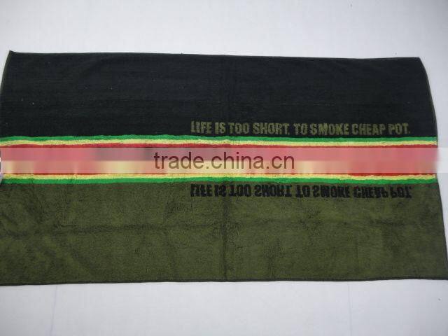 100 % cotton yarn dyed jacquard gym towels