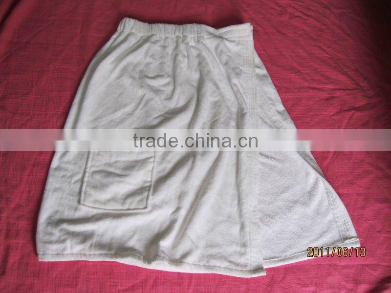 100% cotton terry women bath skirt