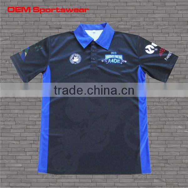 Full dye sublimation men Polo Shirts in custom design
