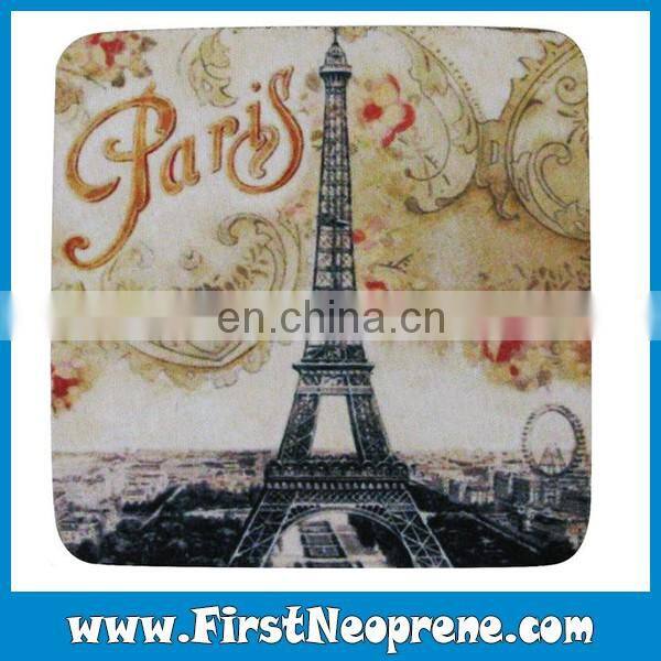 Cute Cutting Carton Shape Free Toy Rubber Coaster