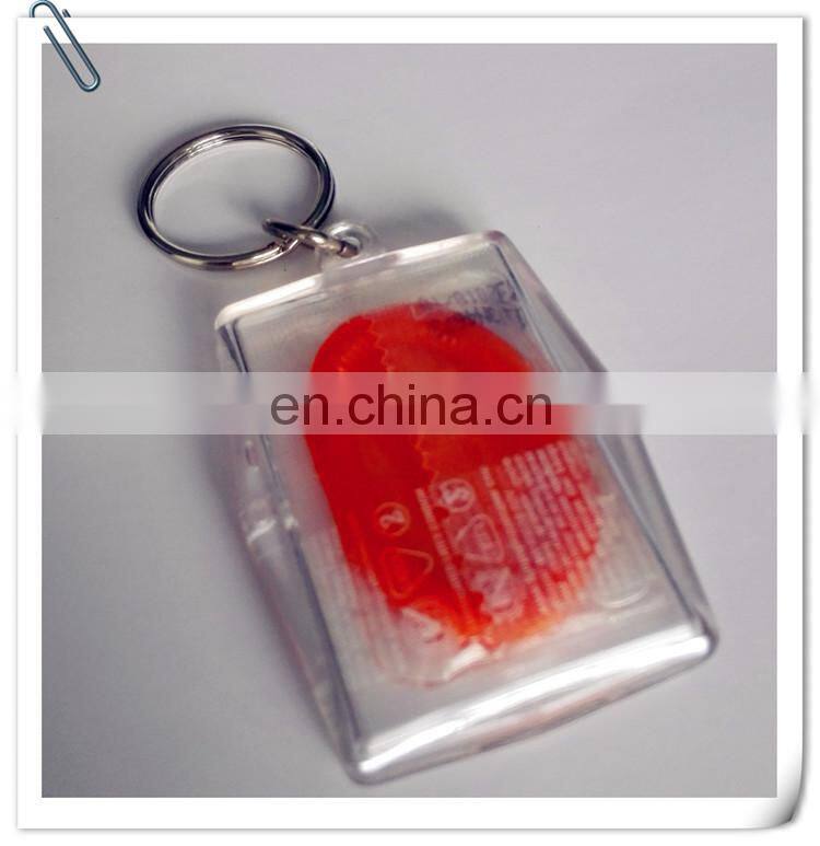 strange promotion plastic key chain to hold condom