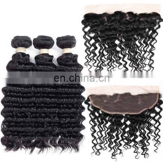 Human hair brazilian virgin hair wholesale weave with closure