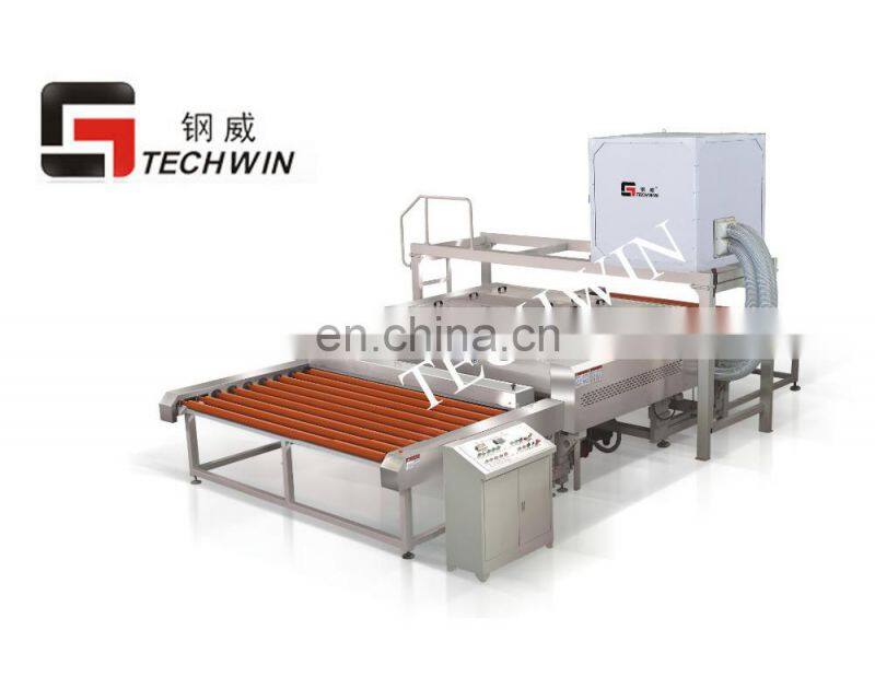 Flat Glass Washing Machine/Wash and Dry Glass Machine with water saving stainless steel tanks