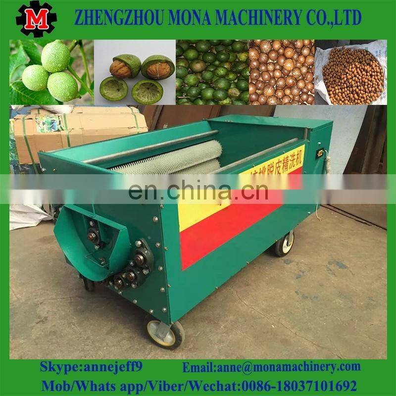 Automatic fresh green walnut skin peeling machine with cleaning Features