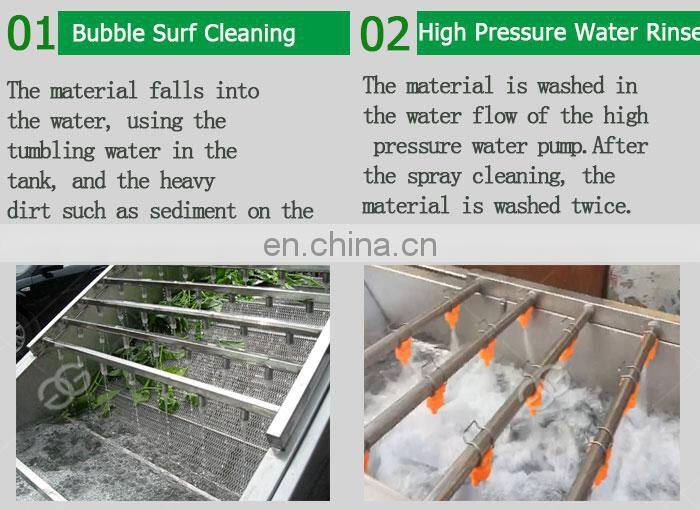 Factory Price Air Bubble Food Cleaning Fruit Washing Vegetable Blanching Machine