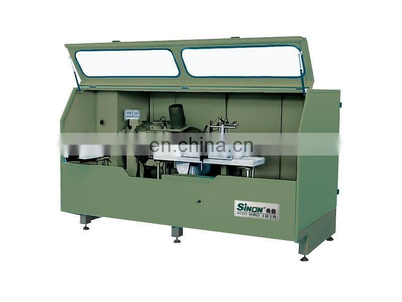 Aluminum curtain wall notching saw fabrication machine