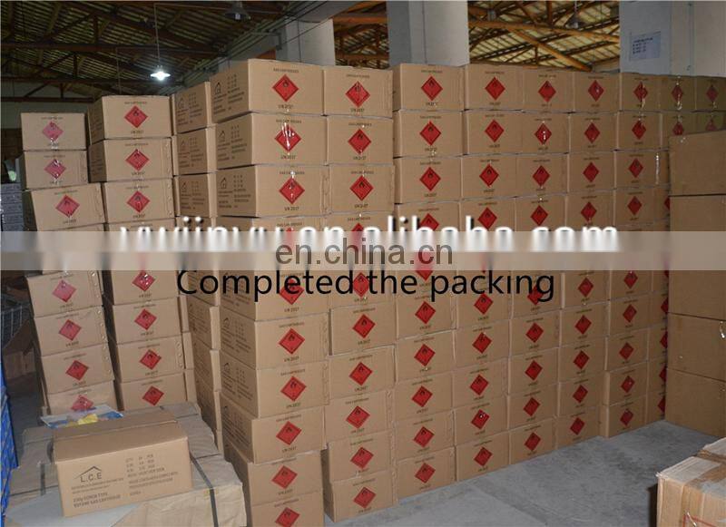 empty camping gas cartridge and butane gas cartridge or gas cylinder