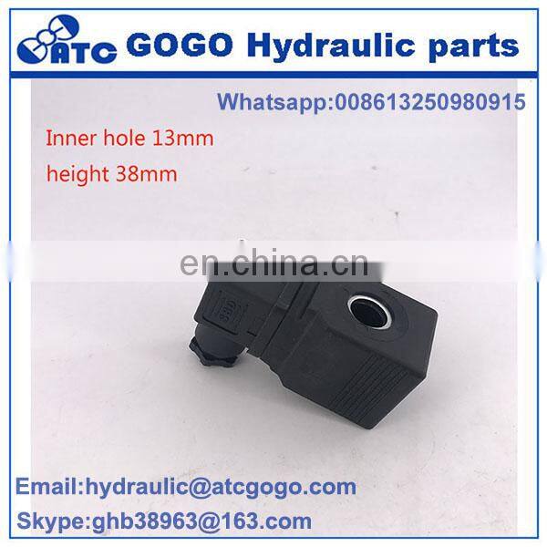 Hydraulic lift elevator solenoid valve hydraulic valve coil square AC220V DC24V inner hole 13 mm height 38 mm