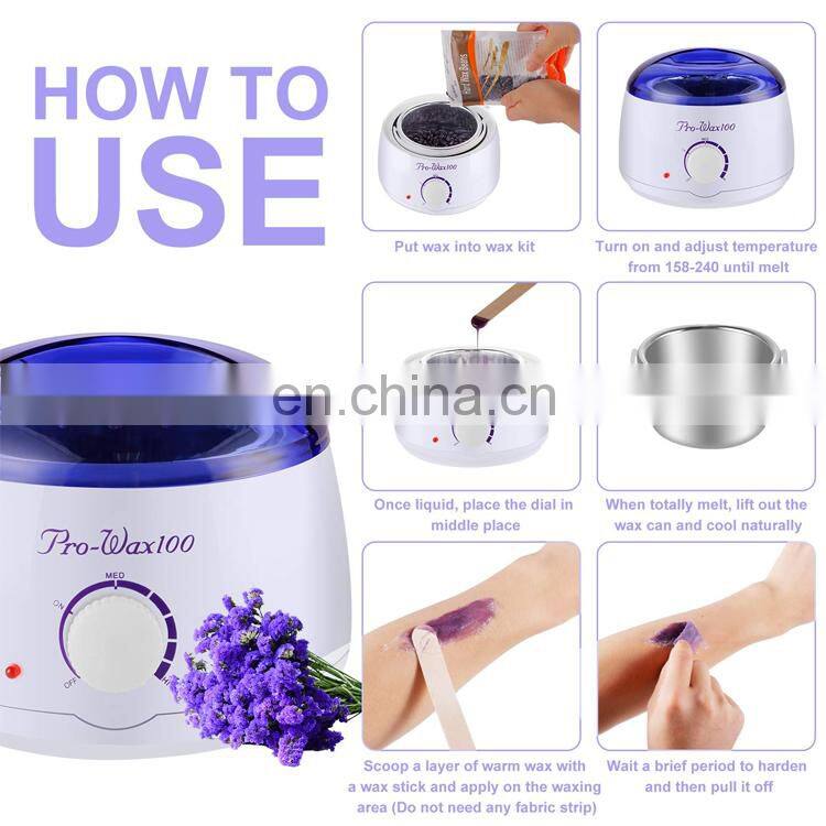 Hair Removal Electric Wax Warmer Machine Heater Hair Removal Sets Waxing Kit For Painless at Home Waxing